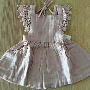 Jamie Kay Cotton Muslin Amiee Dress Rose Smoke 6-12M
